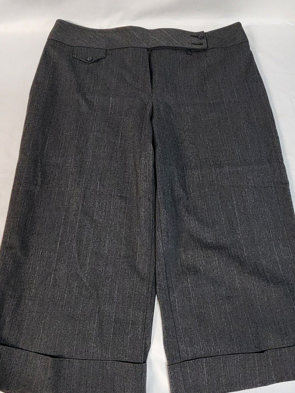 Van Heusen Women's Charcoal Wide Leg Dress Pants Sz 14 Business Casual